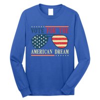 Usa Flag 2024 Quote I Vote For The American Dream Great Gift Long Sleeve Shirt