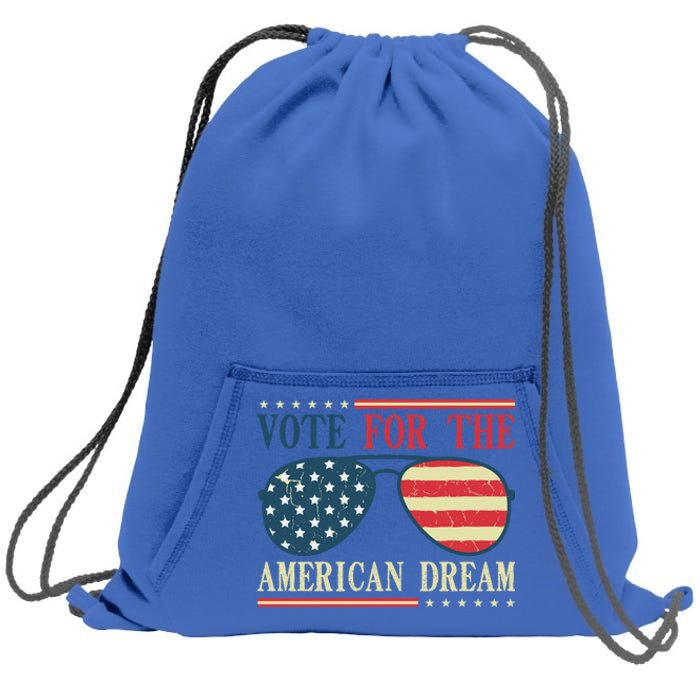 Usa Flag 2024 Quote I Vote For The American Dream Great Gift Sweatshirt Cinch Pack Bag