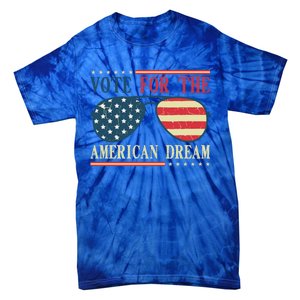 Usa Flag 2024 Quote I Vote For The American Dream Great Gift Tie-Dye T-Shirt