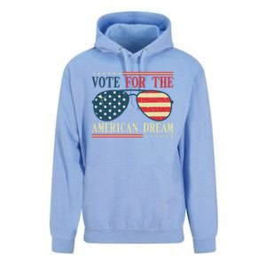 Usa Flag 2024 Quote I Vote For The American Dream Great Gift Unisex Surf Hoodie