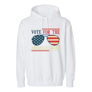 Usa Flag 2024 Quote I Vote For The American Dream Great Gift Garment-Dyed Fleece Hoodie