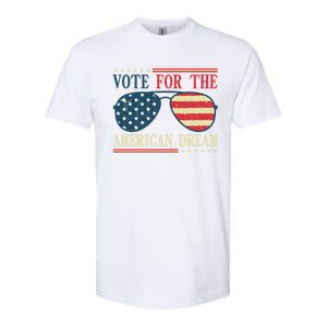 Usa Flag 2024 Quote I Vote For The American Dream Great Gift Softstyle CVC T-Shirt