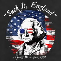 USA Flag 4th of July Suck It England Funny George Washington Adult Drive Performance Visor