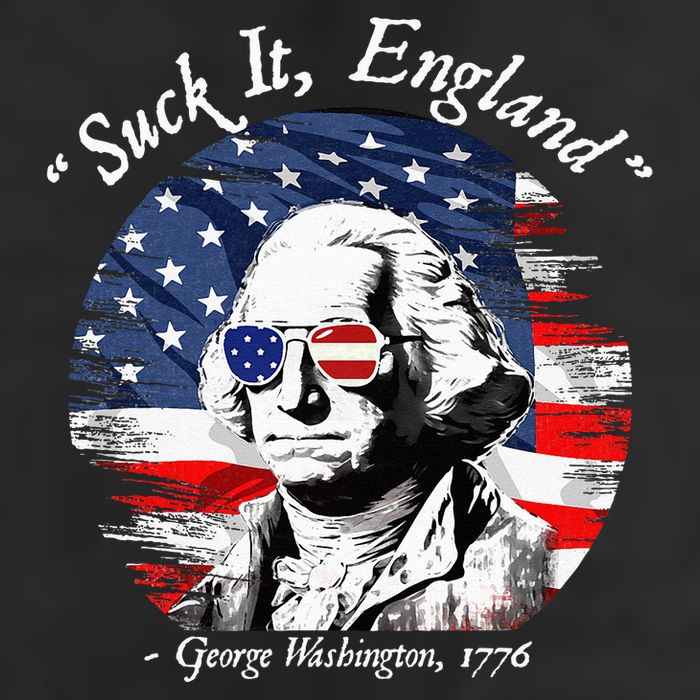USA Flag 4th of July Suck It England Funny George Washington Adult Drive Performance Visor