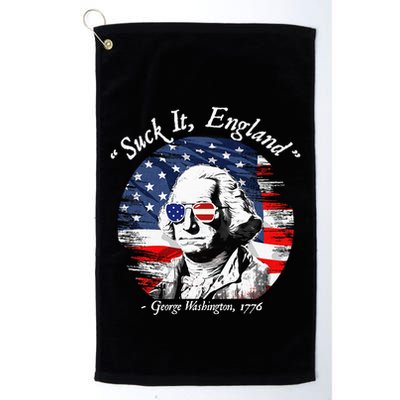 USA Flag 4th of July Suck It England Funny George Washington Golf Towel