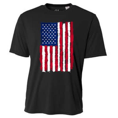 USA Flag 4th July Red American White Star Blue Stripes 4 Day Cooling Performance Crew T-Shirt