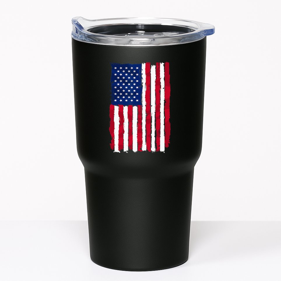 USA Flag 4th July Red American White Star Blue Stripes 4 Day Tumbler