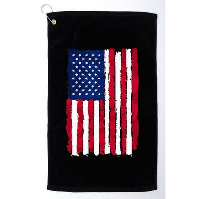 USA Flag 4th July Red American White Star Blue Stripes 4 Day Golf Towel