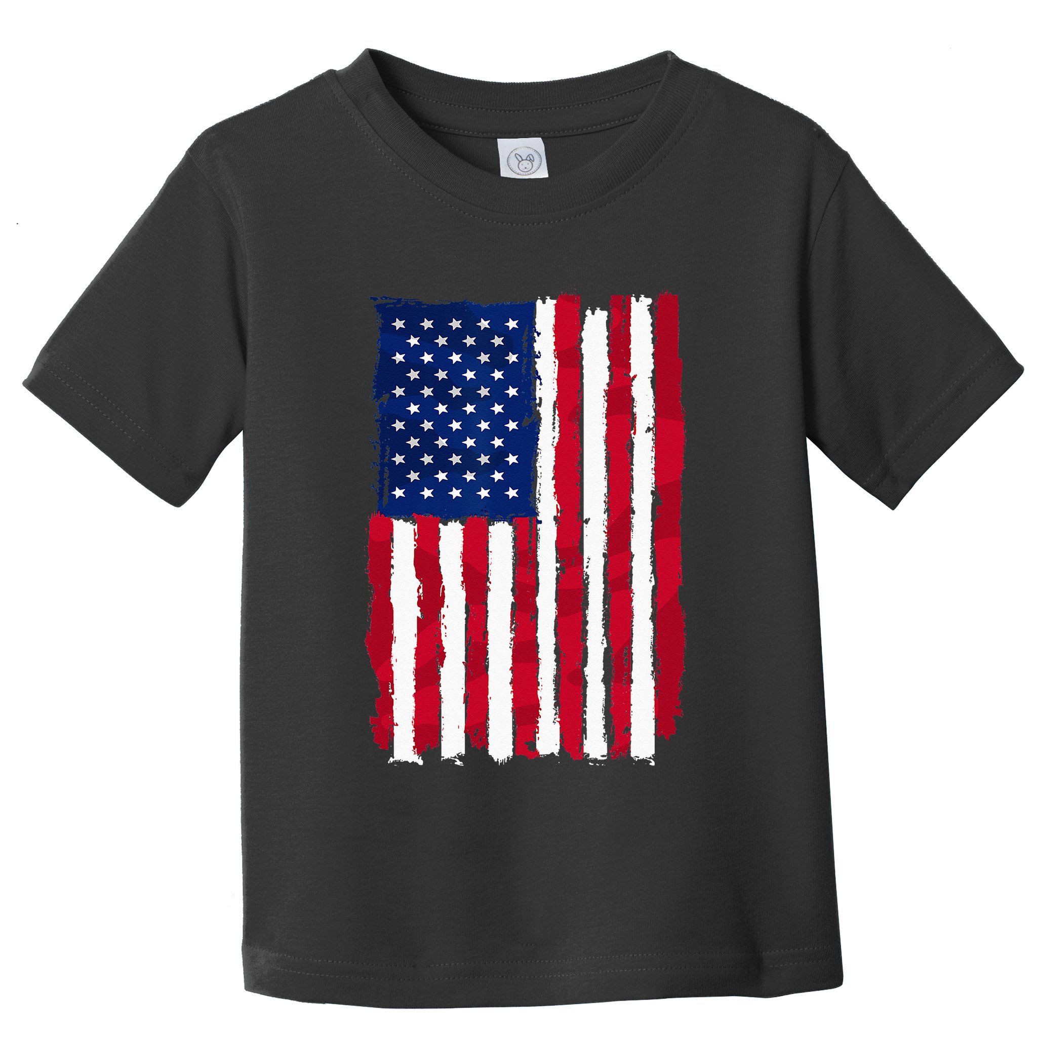 USA Flag 4th July Red American White Star Blue Stripes 4 Day Toddler T-Shirt