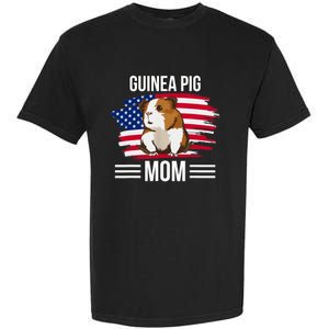 USA Flag 4th Of July Mother's Day Merica Guinea Pig Mom Garment-Dyed Heavyweight T-Shirt