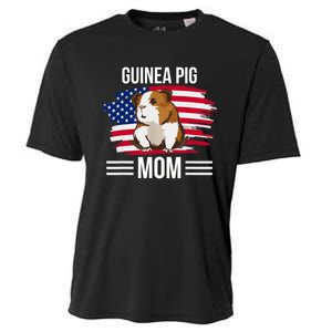 USA Flag 4th Of July Mother's Day Merica Guinea Pig Mom Cooling Performance Crew T-Shirt