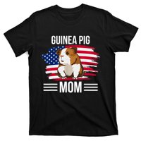 USA Flag 4th Of July Mother's Day Merica Guinea Pig Mom T-Shirt