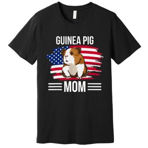 USA Flag 4th Of July Mother's Day Merica Guinea Pig Mom Premium T-Shirt