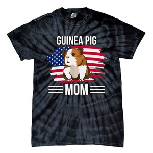 USA Flag 4th Of July Mother's Day Merica Guinea Pig Mom Tie-Dye T-Shirt