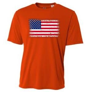 Us Flag 4th Of July Usa Flag American Flag Cooling Performance Crew T-Shirt