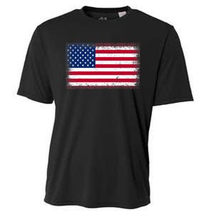 US Flag 4th Of July USA Flag American Flag Cooling Performance Crew T-Shirt