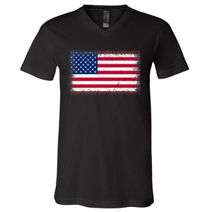 US Flag 4th Of July USA Flag American Flag V-Neck T-Shirt