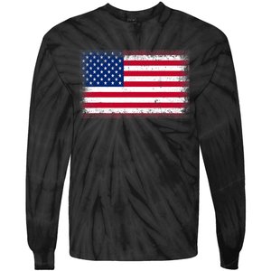 US Flag 4th Of July USA Flag American Flag Tie-Dye Long Sleeve Shirt