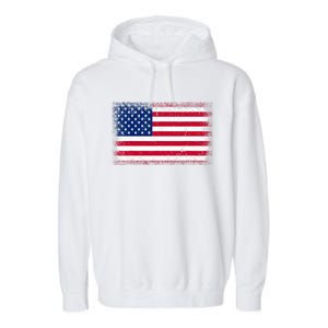 US Flag 4th Of July USA Flag American Flag Garment-Dyed Fleece Hoodie