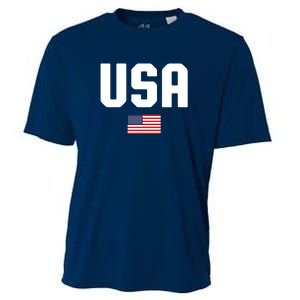 US Flag 4th Of July Memorial Day American Pride Cooling Performance Crew T-Shirt