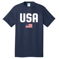 US Flag 4th Of July Memorial Day American Pride Tall T-Shirt