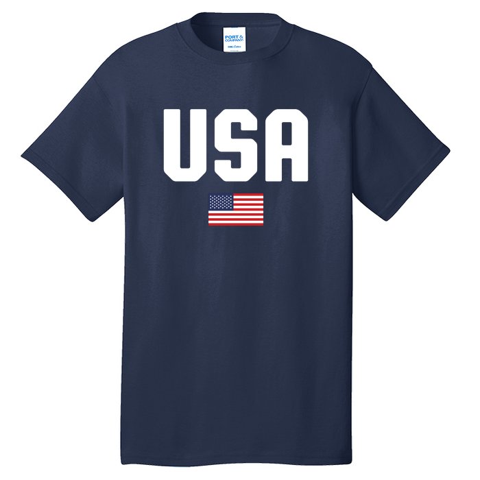 US Flag 4th Of July Memorial Day American Pride Tall T-Shirt