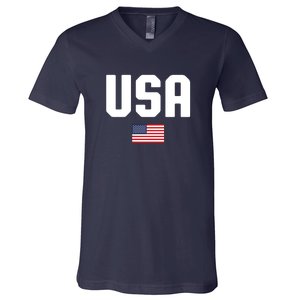 US Flag 4th Of July Memorial Day American Pride V-Neck T-Shirt