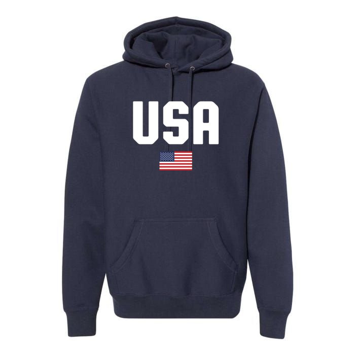 US Flag 4th Of July Memorial Day American Pride Premium Hoodie