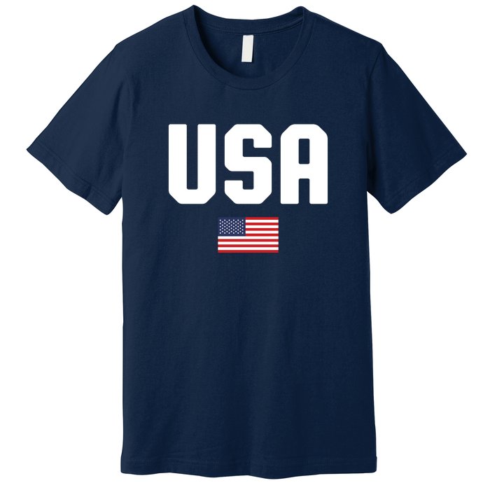 US Flag 4th Of July Memorial Day American Pride Premium T-Shirt