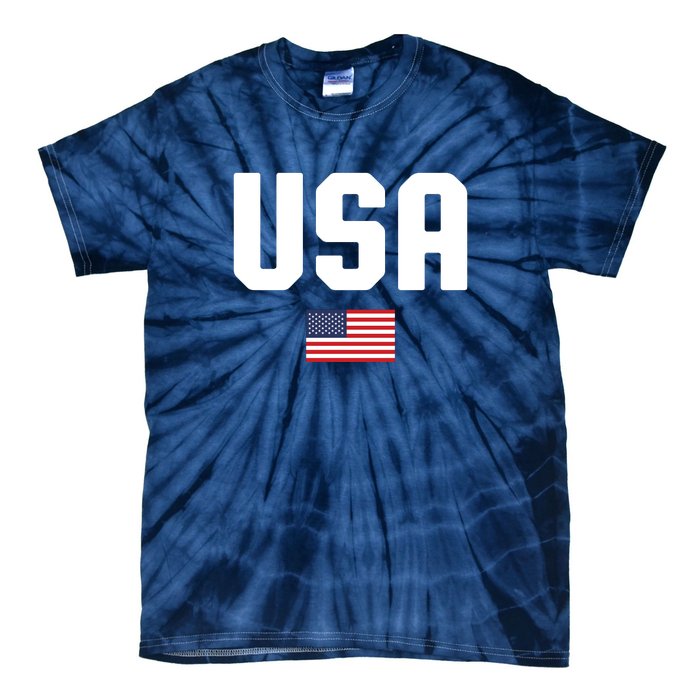 US Flag 4th Of July Memorial Day American Pride Tie-Dye T-Shirt