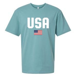 US Flag 4th Of July Memorial Day American Pride Sueded Cloud Jersey T-Shirt