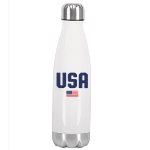 US Flag 4th Of July Memorial Day American Pride Stainless Steel Insulated Water Bottle