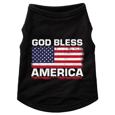 Usa Flag 4th Of July Patriotic God Bless America Doggie Tank