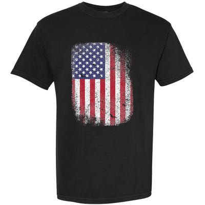 USA Flag 4th July American Red White Blue Star Stripes 4 Day Garment-Dyed Heavyweight T-Shirt