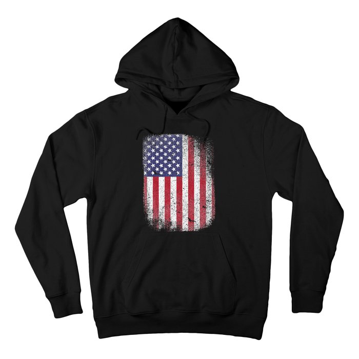 USA Flag 4th July American Red White Blue Star Stripes 4 Day Hoodie