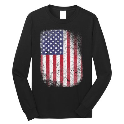 USA Flag 4th July American Red White Blue Star Stripes 4 Day Long Sleeve Shirt