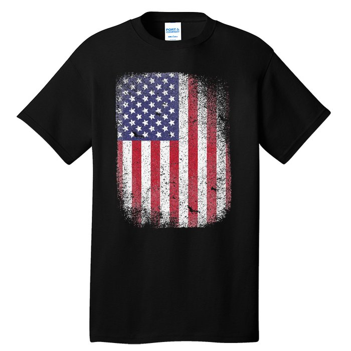 USA Flag 4th July American Red White Blue Star Stripes 4 Day Tall T-Shirt