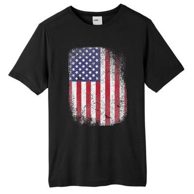 USA Flag 4th July American Red White Blue Star Stripes 4 Day Tall Fusion ChromaSoft Performance T-Shirt