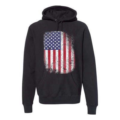 USA Flag 4th July American Red White Blue Star Stripes 4 Day Premium Hoodie