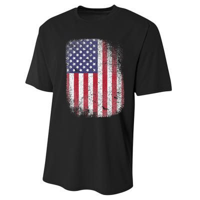 USA Flag 4th July American Red White Blue Star Stripes 4 Day Performance Sprint T-Shirt