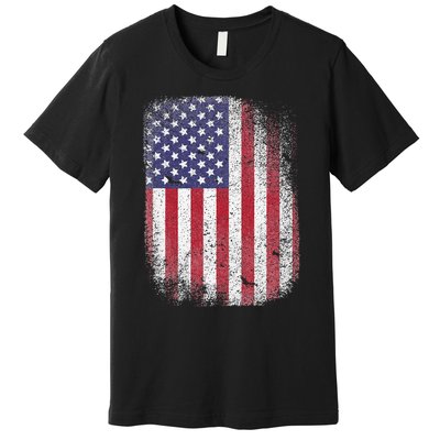 USA Flag 4th July American Red White Blue Star Stripes 4 Day Premium T-Shirt