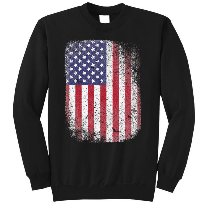 USA Flag 4th July American Red White Blue Star Stripes 4 Day Tall Sweatshirt