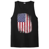 USA Flag 4th July American Red White Blue Star Stripes 4 Day PosiCharge Competitor Tank