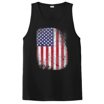 USA Flag 4th July American Red White Blue Star Stripes 4 Day PosiCharge Competitor Tank