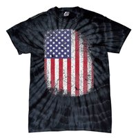 USA Flag 4th July American Red White Blue Star Stripes 4 Day Tie-Dye T-Shirt