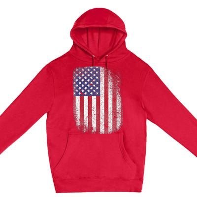 USA Flag 4th July American Red White Blue Star Stripes 4 Day Premium Pullover Hoodie