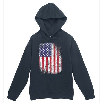 USA Flag 4th July American Red White Blue Star Stripes 4 Day Urban Pullover Hoodie