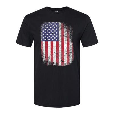 USA Flag 4th July American Red White Blue Star Stripes 4 Day Softstyle CVC T-Shirt