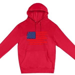 Usa Flag 4th Of July American Flag Premium Pullover Hoodie