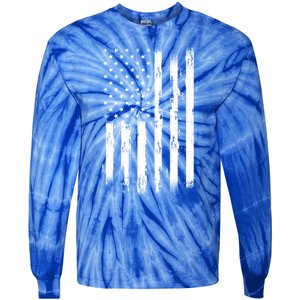 Usa Flag 4th July United States Us Tattered American Flag Gift Tie-Dye Long Sleeve Shirt